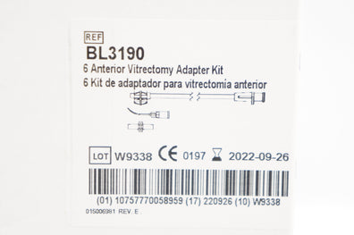 Bauch&Lomb BL3190 Anterior Vitrectomy Adapter Kit - Box of 6